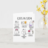 Carte Chats en Stem Funny Science Mème Scientifique Chat (Fleur jaune)