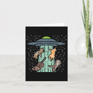 Carte Chats Enlevés Par Ufo Amusant Alien Space Lover Ho
