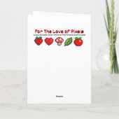 Carte Chats et fleurs d'art pixel Réflexion pour vous (Dos)