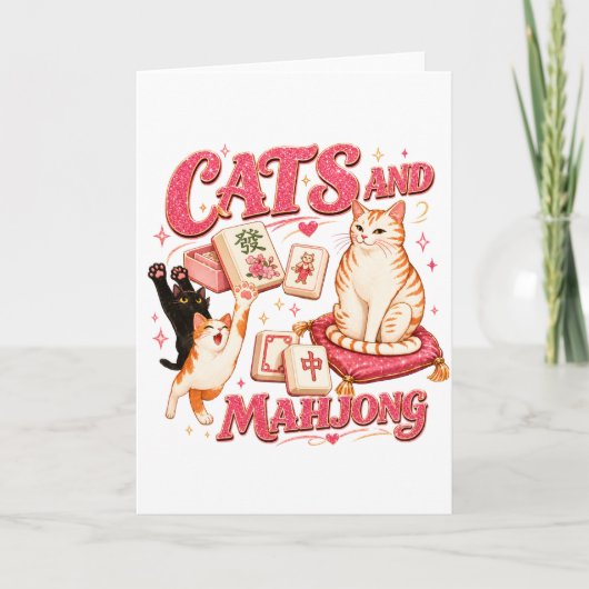 Carte Chats et Mahjong (Devant)