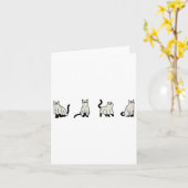 Carte Chats Fantômes D'Halloween Cuites Chats En Costume (Fleur jaune)