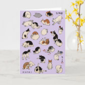 Carte Chats japonais, Hiroshige, Ukiyo-e (Fleur jaune)