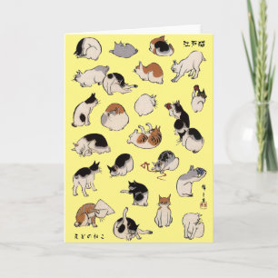 Carte Chats japonais, Hiroshige, Ukiyo-e