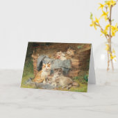 Carte Chats joueurs | Julius Adam le Jeune (Fleur jaune)