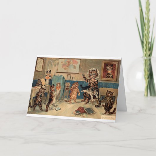 Carte Chats Mainzer vintages - Étudiant Naughty, (Devant)