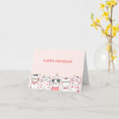 Carte Chats mignons  (Fleur jaune)