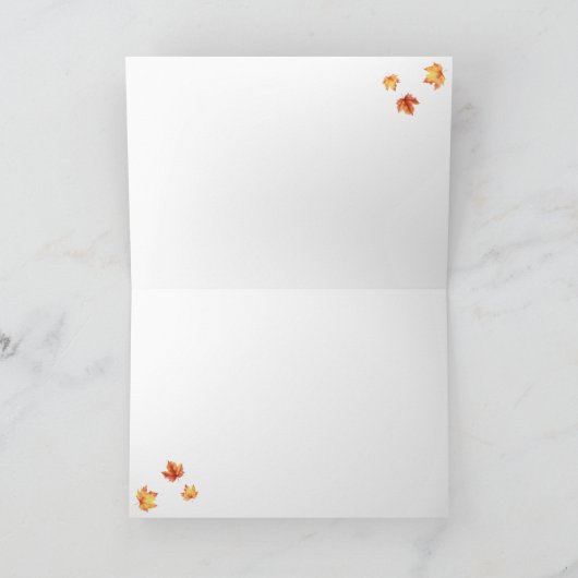 Carte Chats mignons dans les feuilles d'automne, Hallowe (Intérieur)