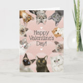 Carte Chats mignons | HEUREUSE SAINTE-VALENTIN AMOUREUX  (Devant)