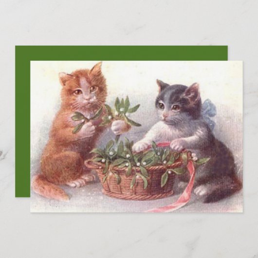 Carte Chats & Mistletoe (Devant / Derrière)