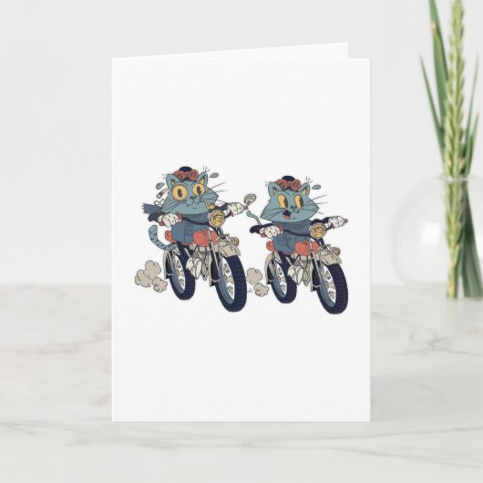 Carte Chats motards (Devant)
