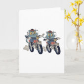 Carte Chats motards (Fleur jaune)