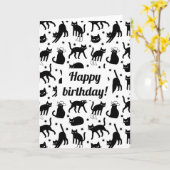 Carte Chats noirs (Fleur jaune)