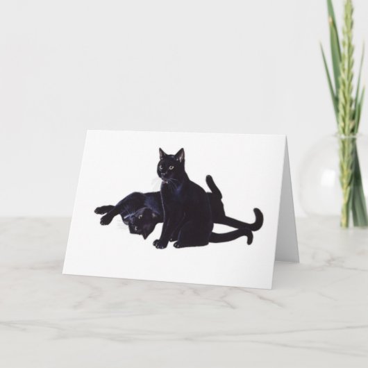 Carte chats noirs (Devant)