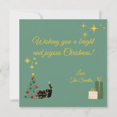 Carte Chats noirs de Noël (Dos)