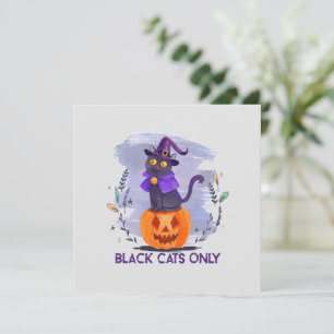 Carte Chats noirs seulement - Chat sorcier sur Jack-O’-L