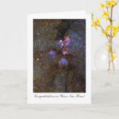 Carte Chats Paw Nebula, Félicitations pour votre nouvell (Fleur jaune)