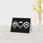Carte Chats Peace Love (Fleur jaune)