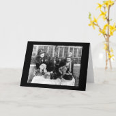 Carte Chats persans et dames américaines 1924 (Fleur jaune)