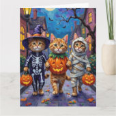 Carte Chats Persans Trick-or-Treating Costumes d'Hallow (Devant)
