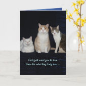 Carte Chats personnalisables amusants (Fleur jaune)