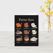 Carte Chats Potter Pour Amoureux de les chats (Fleur jaune)