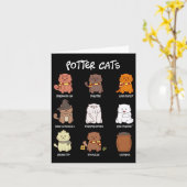 Carte Chats Potter Pour Amoureux des chats (Fleur jaune)