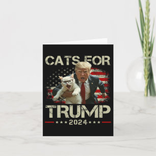 Carte Chats Pour Trump 2024 - Votez Drôle Pour Trump - C