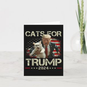 Carte Chats Pour Trump 2024 - Votez Drôle Pour Trump - C