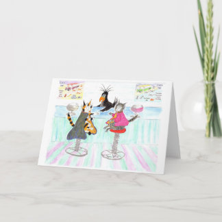 Carte Chats Qui Déjeunent, Vin O'Clock