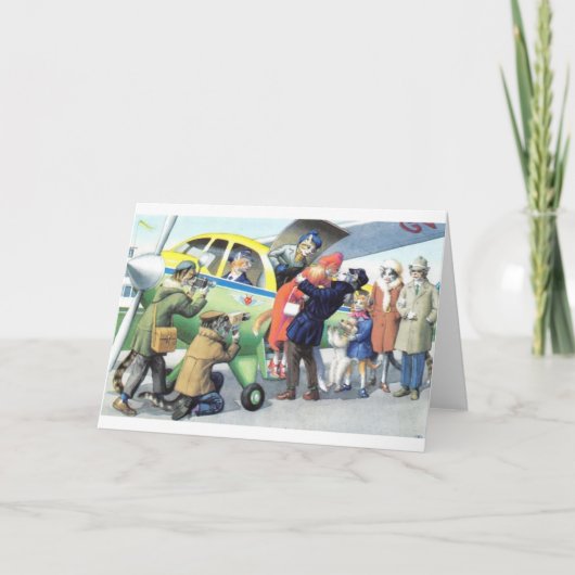 Carte Chats vintages de Mainzer - baiser d'arrivée (Devant)