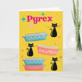 Carte Chats vintages et Pyrex rétro (Devant)