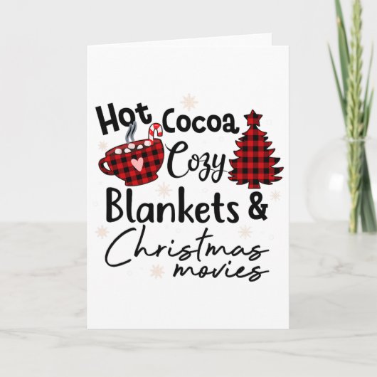 Carte Chaud Cocoa Couvertures douillettes Noël Films Buf (Devant)