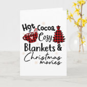 Carte Chaud Cocoa Couvertures douillettes Noël Films Buf (Fleur jaune)