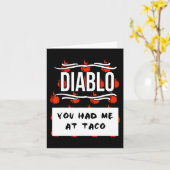 Carte CHAUD SAUCES Groupe Halloween DIABLO SAUCE Vous M' (Fleur jaune)