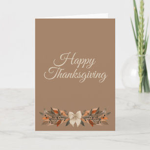 Carte Chaud Taupe « Joyeux Thanksgiving » 