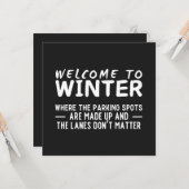 Carte Chauffage D'Hiver Bienvenue En Hiver (Devant/Arrière en situation)