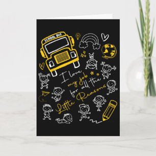 Carte Chauffeur De Bus Drôle J'Aime Mon Travail Petites