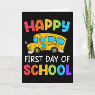 Carte Chauffeur de bus pour le premier jour d'école de r