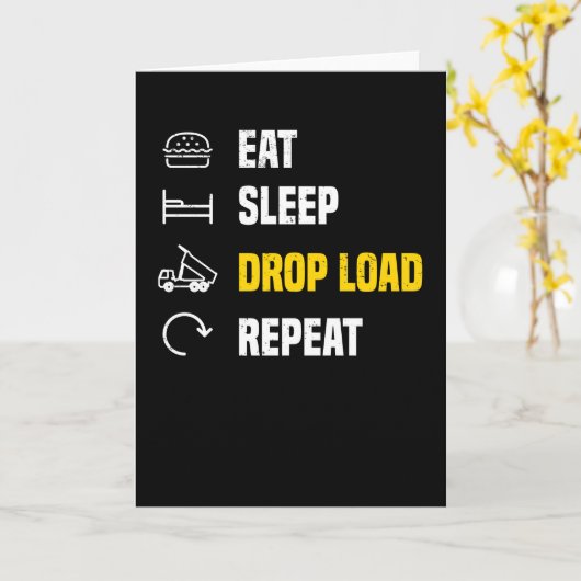 Carte Chauffeur de camion Chauffeur de camionnette (Fleur jaune)