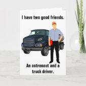 Carte Chauffeur de camion drôle Anniversaire (Devant)