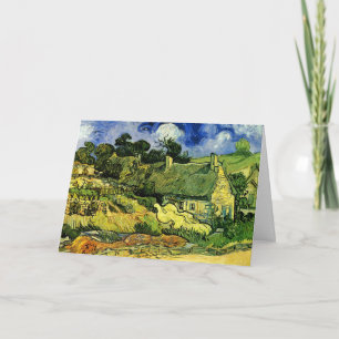 Carte Chaumières, Cordeville par Vincent van Gogh