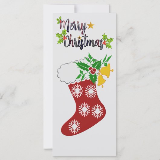 Carte chaussette de Noël (Devant)