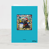 Carte Chaussette de Noël Black Lab (Dos)