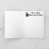 Carte Chaussette de Noël Black Lab (Intérieur)