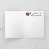 Carte Chaussette de Noël de Yorkie mignon (Intérieur)