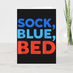 Carte Chaussette Lit Bleu Mème Drôle