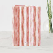 Carte Chaussettes de Noël à rayures rouges et blanches a (Dos)