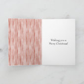 Carte Chaussettes de Noël à rayures rouges et blanches a (Intérieur)