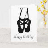 Carte Chaussons Belle Danse De Ballet Anniversaire (Fleur jaune)