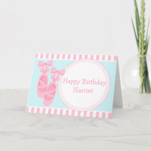 Carte Chaussons de ballet Ballerina fête d'anniversaire